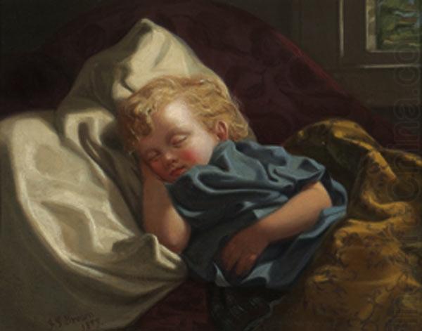 John George Brown Sleeping Angel china oil painting image